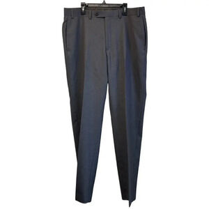 Lauren Ralph L. Mens Gray 36WX32 Rayon Blend Dress Pants Career Wear